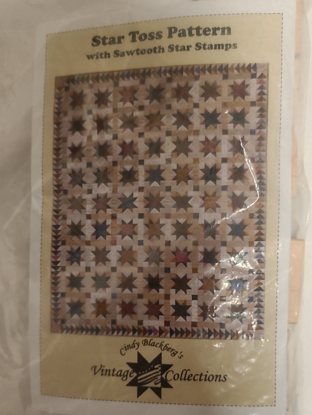 Quilting Star Toss Pattern Stamps Block For Crafts and Quilting Fabric Blackberg